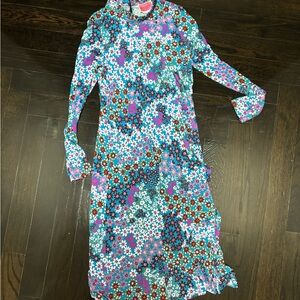Kate Spade Floral Long Sleeve Dress - Blue, Purple and pink. Never worn.